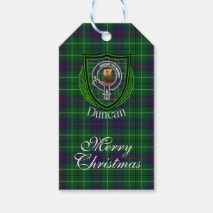 Duncan Scottish Clan Tartan & Crest Gift Tags