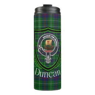 Duncan Scottish Clan Tartan & Crest Thermal Tumbler