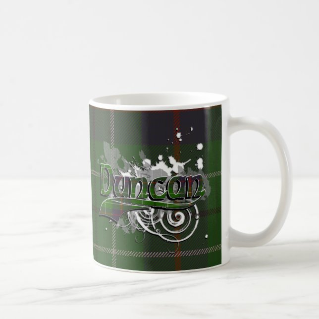 Duncan Tartan Grunge Coffee Mug (Right)