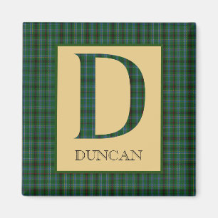 Duncan Tartan Monogram D   Magnet