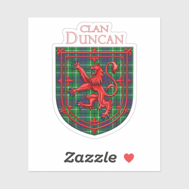 Duncan Tartan Scottish Plaid Lion Rampant (Sheet)