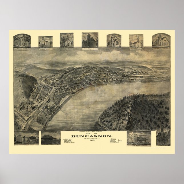 Duncannon, PA Panoramic Map - 1903 Poster (Front)