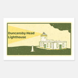 Duncansby Head Lighthouse Rectangular Sticker