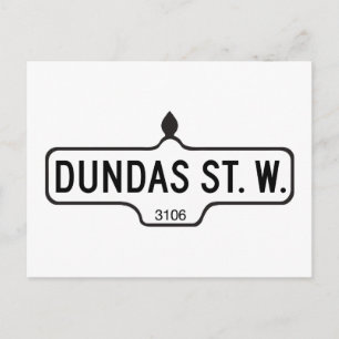 Dundas Street West, Toronto Street Sign Postcard