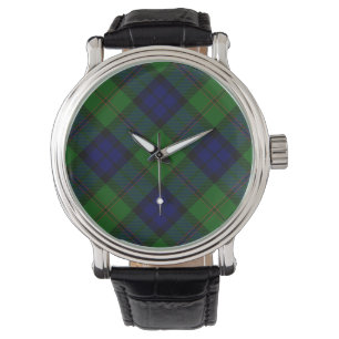 Dundas tartan blue green plaid watch