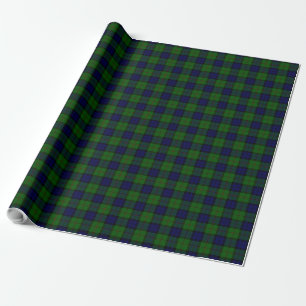 Dundas tartan blue green plaid wrapping paper
