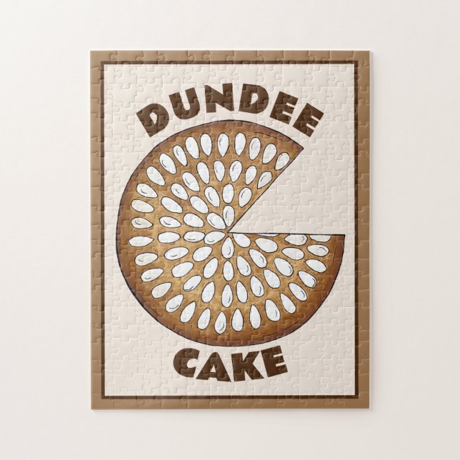 Dundee Cake Scotland Scottish Food Fruit Cake Jigsaw Puzzle (Vertical)