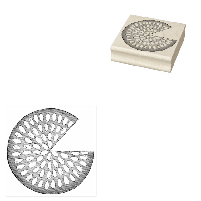 Dundee Cake Scotland Scottish Food Fruit Cake Rubber Stamp (Stamped)