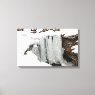 Dundee Falls in Winter, Ohio Canvas Print