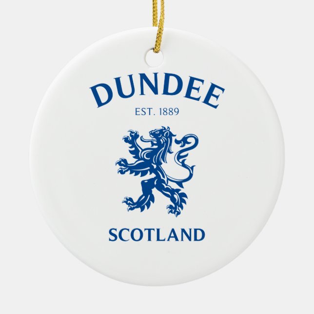 DUNDEE Scotland Ceramic Tree Decoration (Front)
