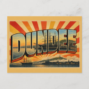 Dundee Scotland Vintage Travel Art Postcard