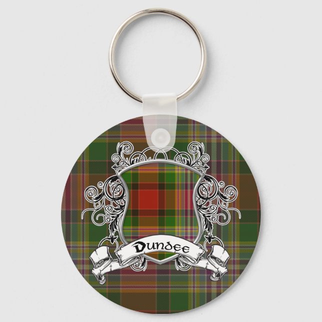 Dundee Tartan Shield Key Ring (Front)