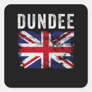 Dundee UK Flag Scotland Souvenir Square Sticker