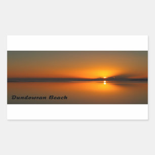Dundowran Beach sunrise rectangular sticker