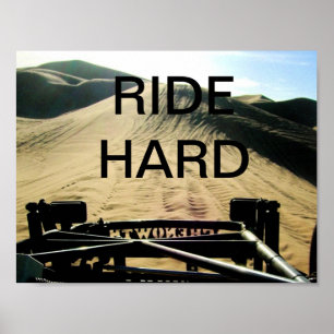 Dune Buggy Faces the Dunes ' Ride Hard ' Poster