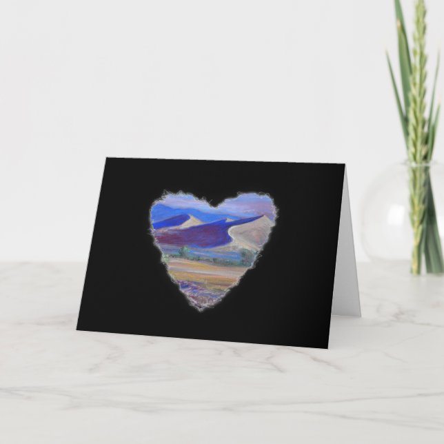 Dune Heart Romance Valentine Love Card (Front)