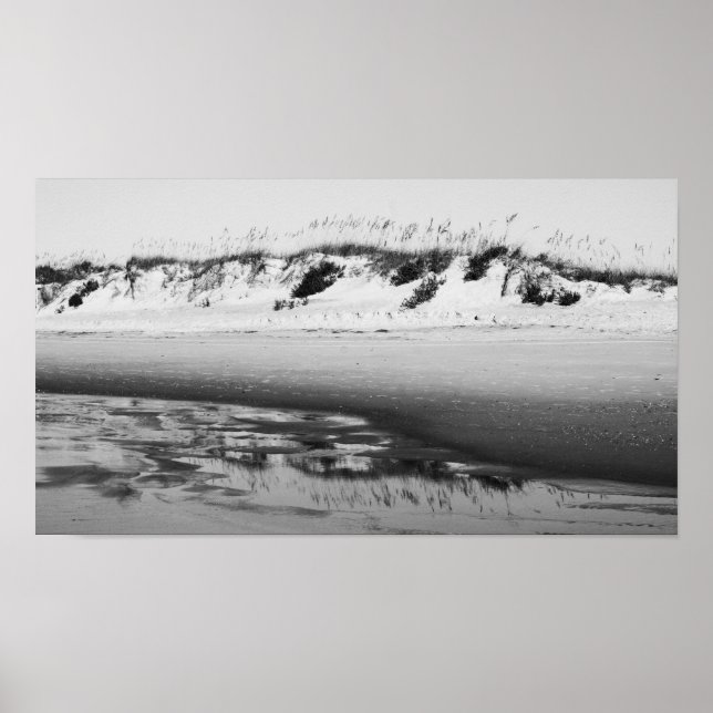 Dune Reflection (B&W) Poster (Front)