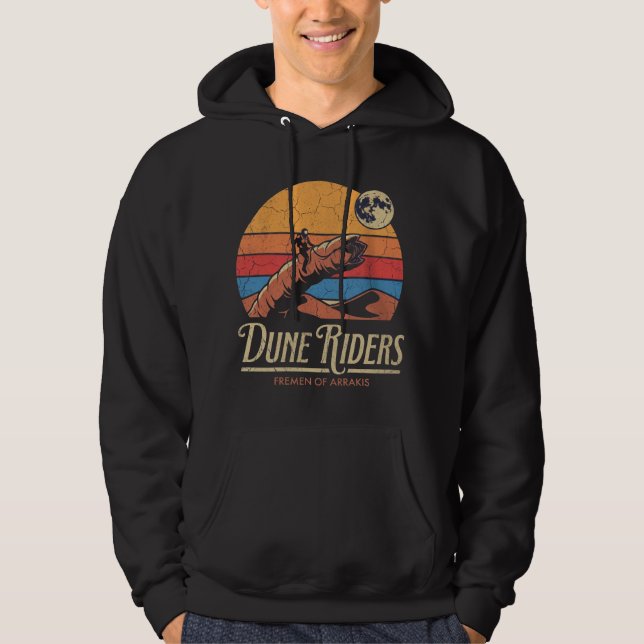 Dune Riders Retro Desert Planet Hoodie (Front)