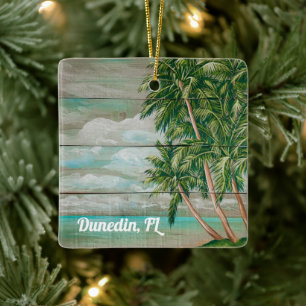 Dunedin, FL Christmas  Ceramic Ornament