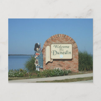 Dunedin Florida Town Sign Postcard