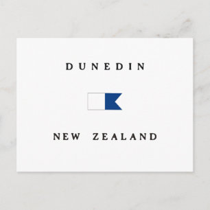 Dunedin New Zealand Alpha Dive Flag Postcard