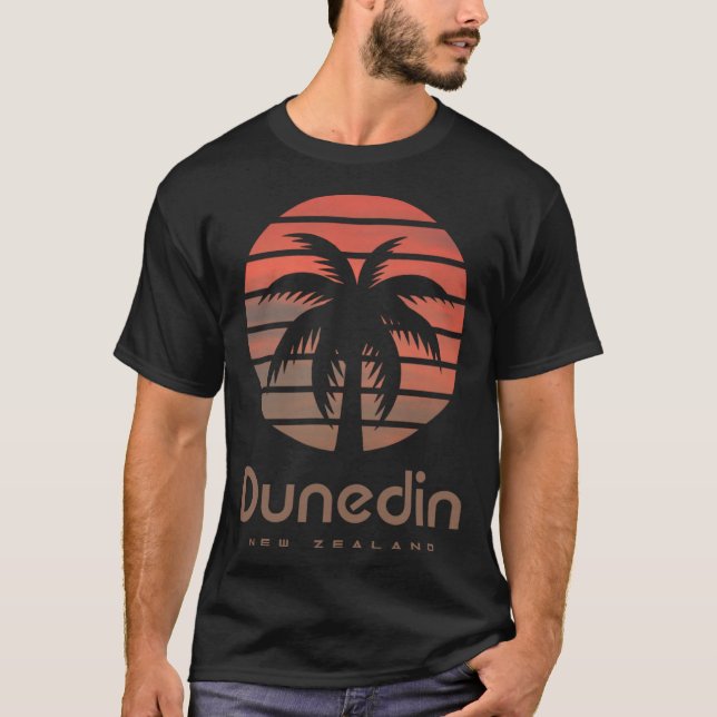 Dunedin New Zealand Travel Holiday Souvenir Beach T-Shirt (Front)