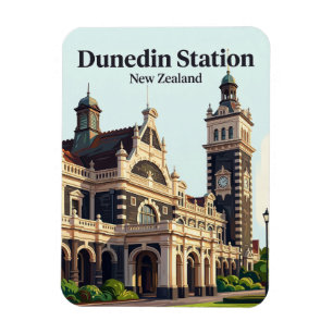 Dunedin Railway Station New Zealand Magnet