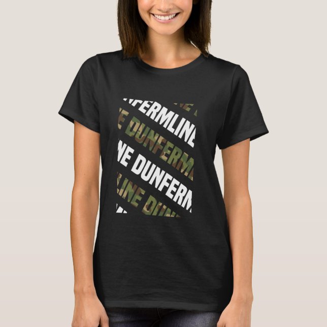 Dunfermline Camo Pattern Green Camouflage T-Shirt (Front)