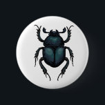 Dung beetle 6 cm round badge<br><div class="desc">Hand-drawn vector illustration of Dung beetle</div>