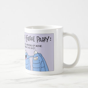 Dung beetle at a party coffee mug