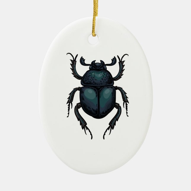 Dung beetle ceramic tree decoration (Front)