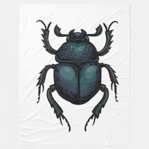 Dung beetle fleece blanket