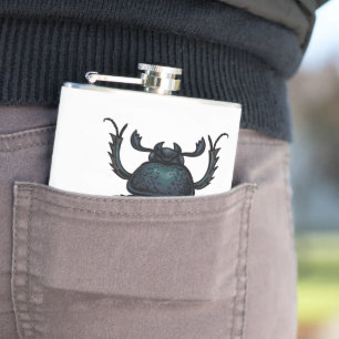 Dung beetle hip flask
