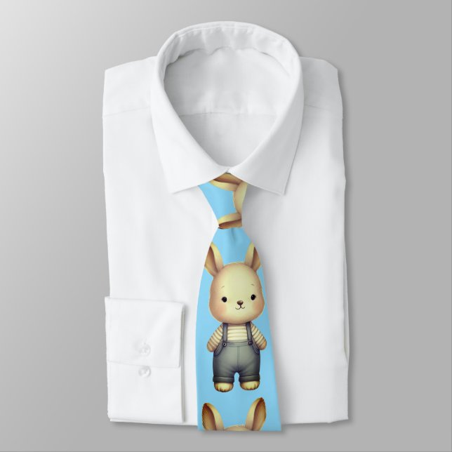 Dungaree grey Bunny Tie (Tied)
