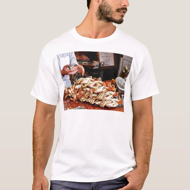 Dungeness Crab At Fishermans Wharf In San Francisc T-Shirt (Front)