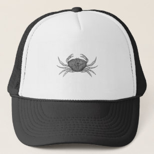 Dungeness Crab Logo (line art) Trucker Hat