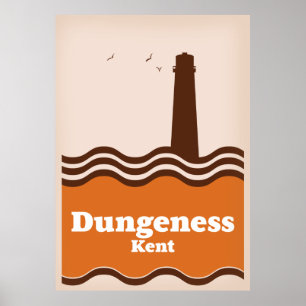 Dungeness Kent vintage style travel poster