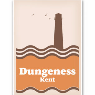 Dungeness Kent vintage style travel poster