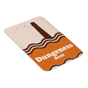 Dungeness Kent vintage style travel poster Magnet
