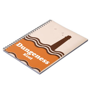 Dungeness Kent vintage style travel poster Notebook
