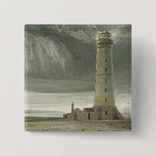 Dungeness Lighthouse, from 'A Voyage Around Great 15 Cm Square Badge