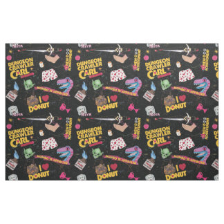 Dungeon Crawler Carl By the Yard Black Tiled patte Fabric