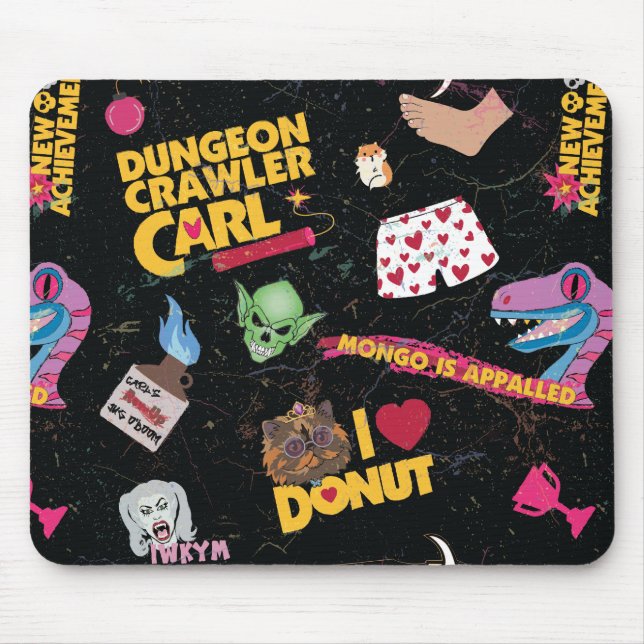 Dungeon Crawler Carl Collage Mouse Mat (Front)