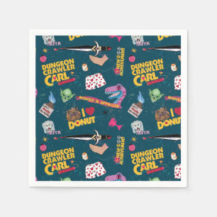 Dungeon Crawler Carl Repeating Blue Napkin