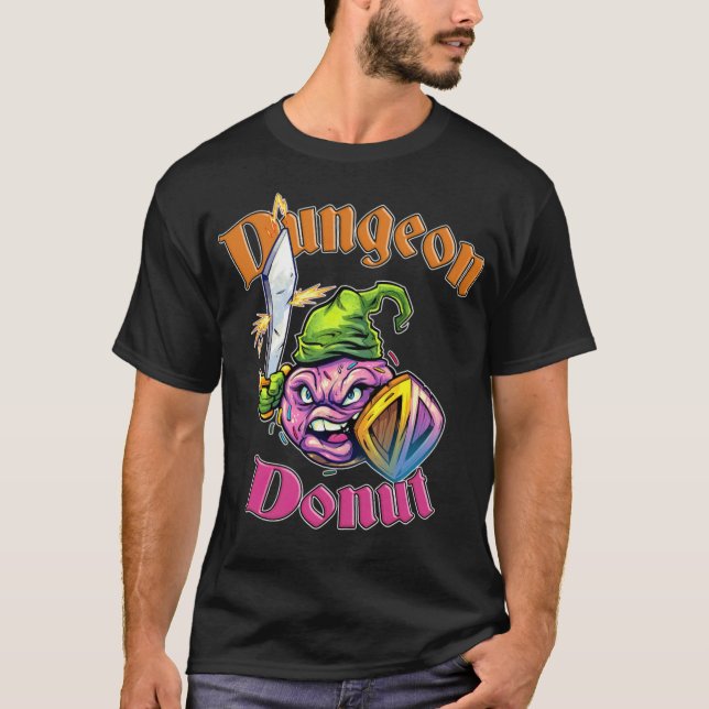 Dungeon Doughnut funny dessert  T-Shirt (Front)