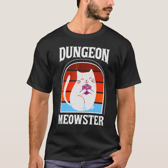 Dungeon Hidden Meowster Rpg Dice Legendary Valley T-Shirt (Front)