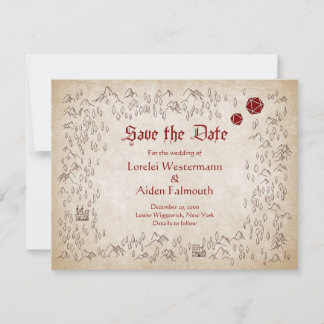 Dungeon Map RPG Gamer Wedding Save The Date