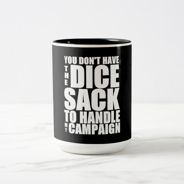 dungeon master campaign Two-Tone coffee mug (Center)