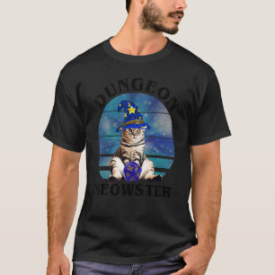 Dungeon Meowster   Cat   D20 Tabletop Gamer T-Shirt