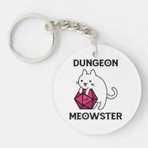 Dungeon Meowster Cat Funny Key Ring